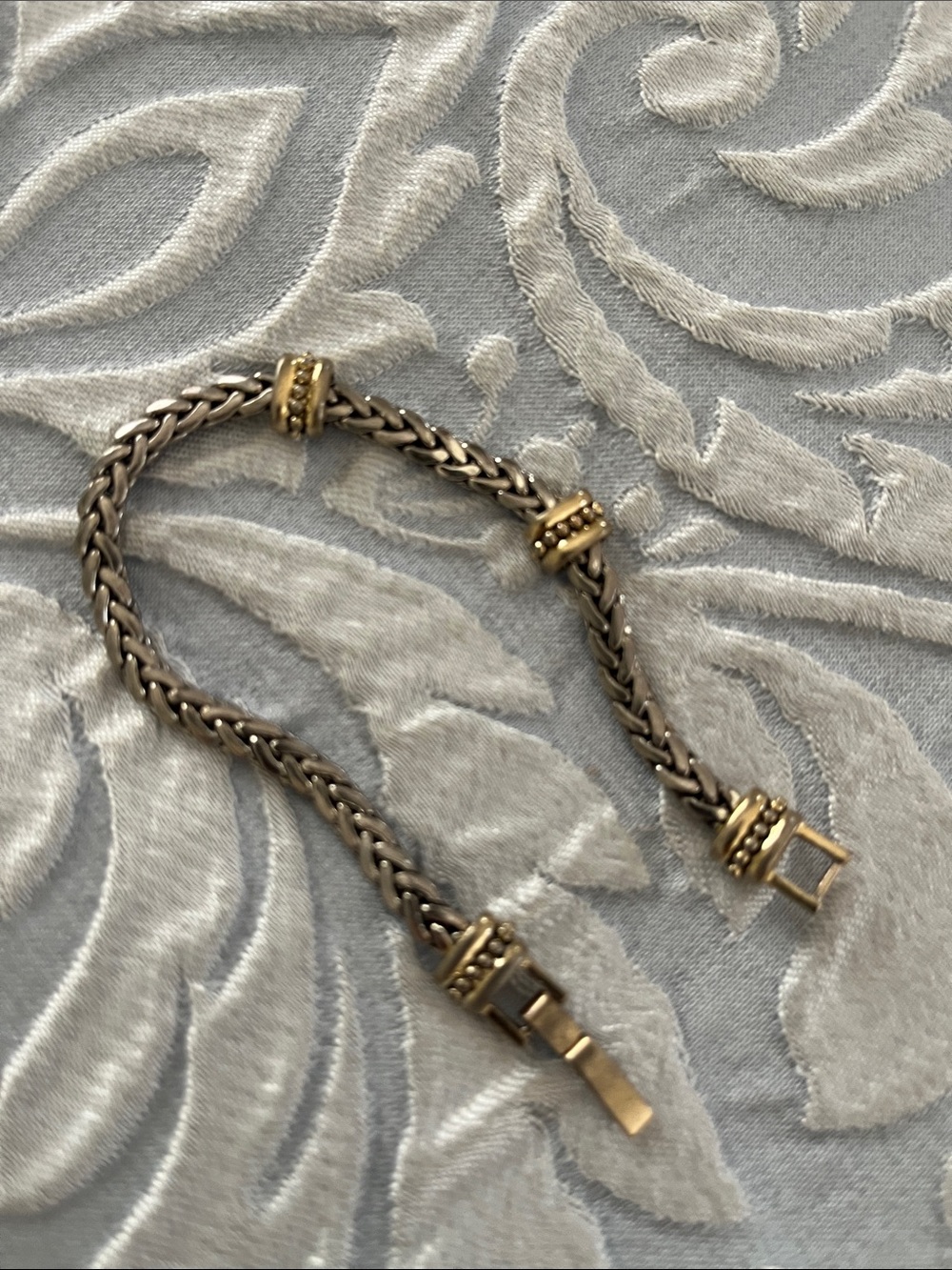 Two-Tone Braided Metal Bracelet - Picture 4 of 8